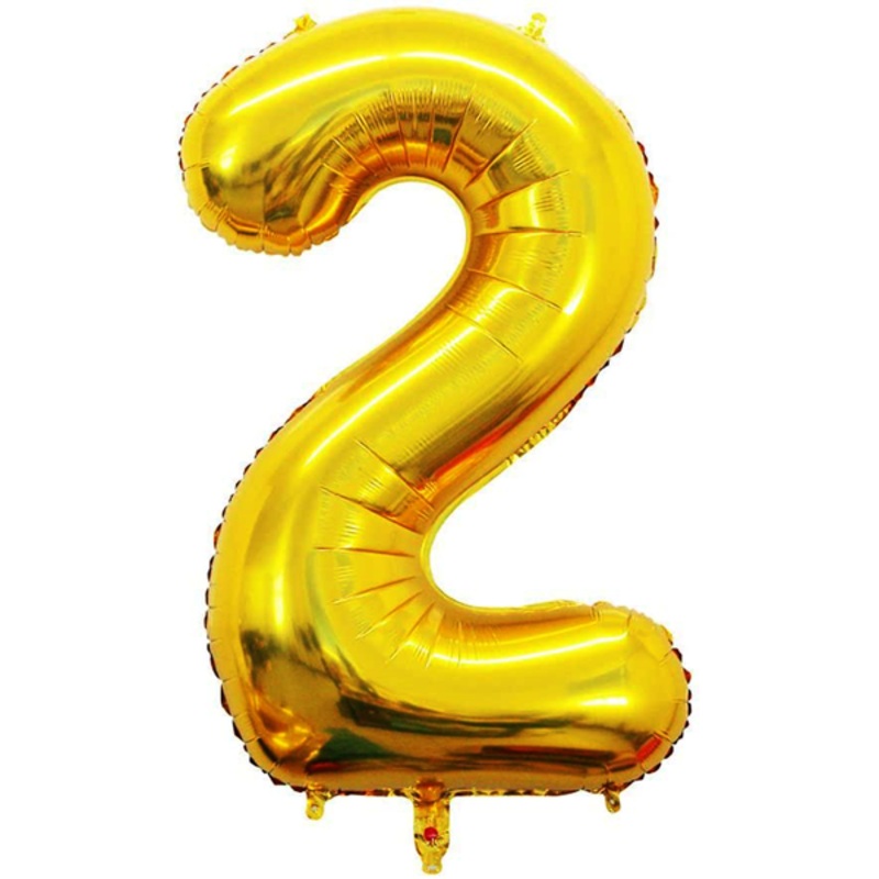 Golden Foil Balloon Number 2