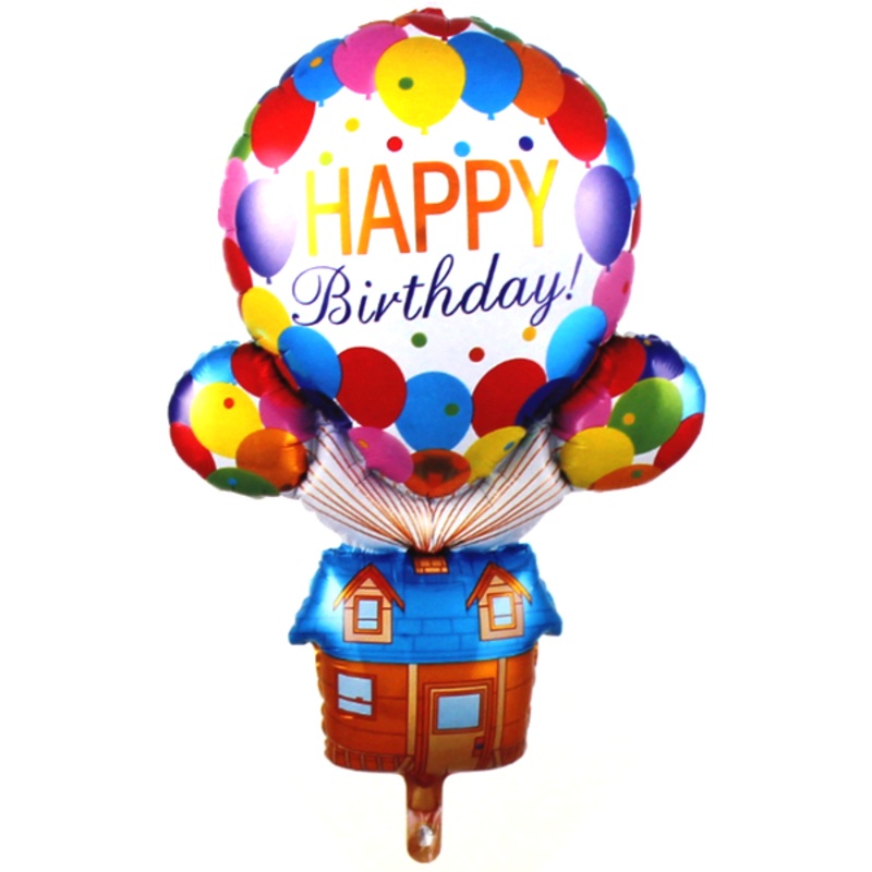 Happy Birthday Hot Air Foil Balloon
