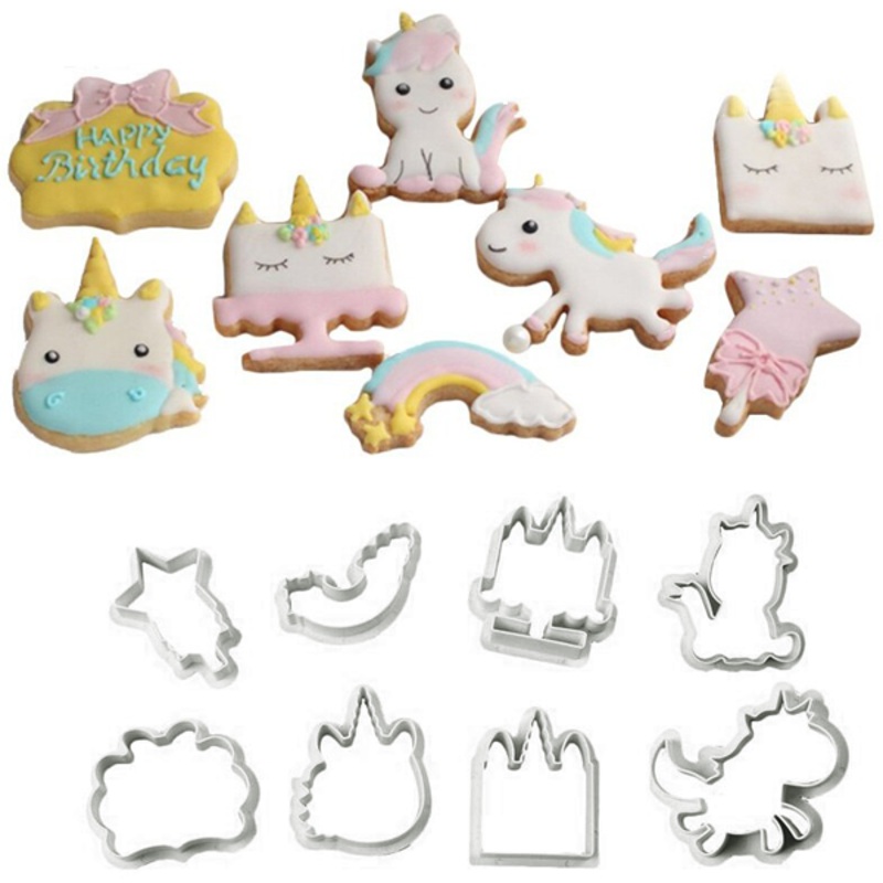 Plastic Unicorn Cookie Cutter Set