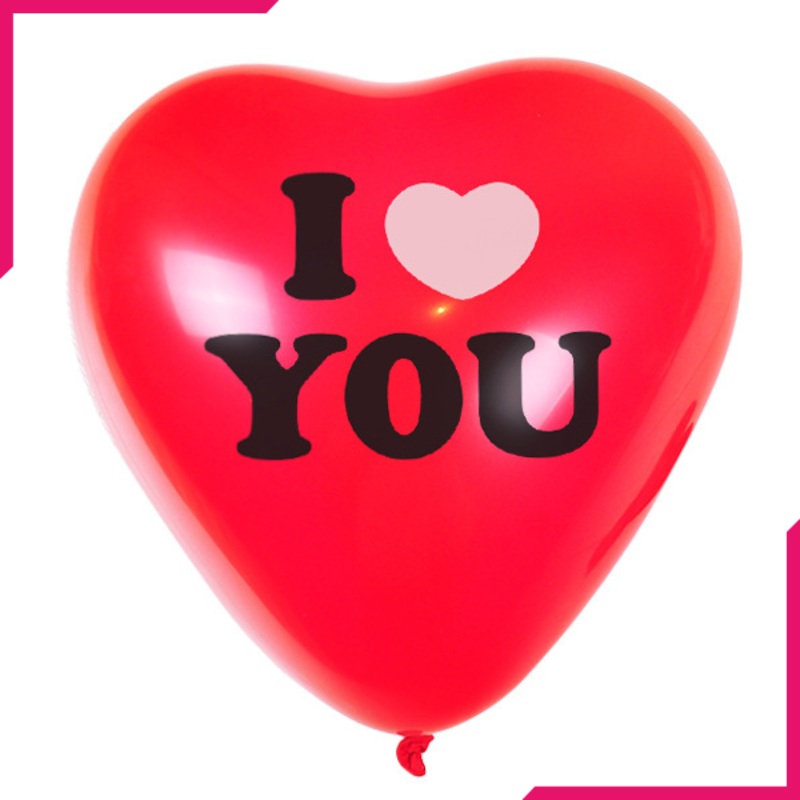 Red Balloons With 'I Love(Heart) You'
