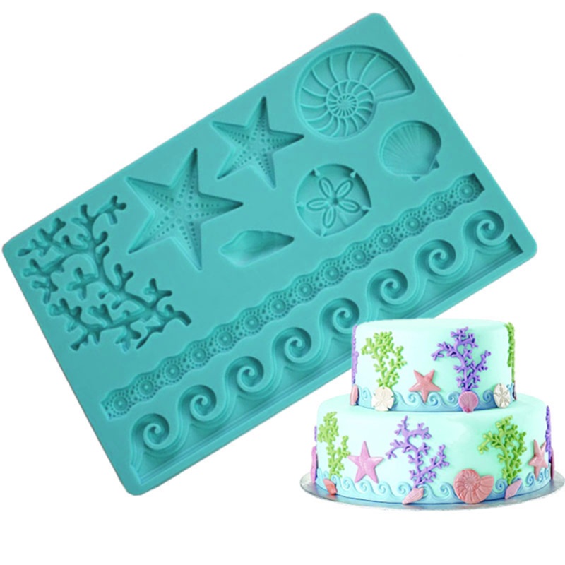 Sea Life Fondant Gum Paste Silicone Mold