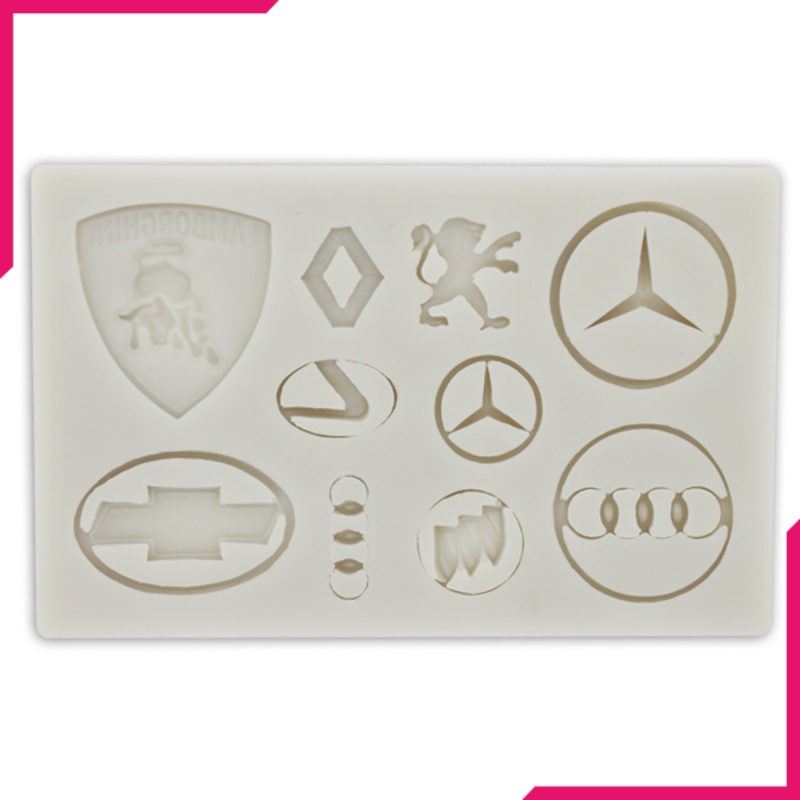 Silicone Fondant Mold Cars Logo