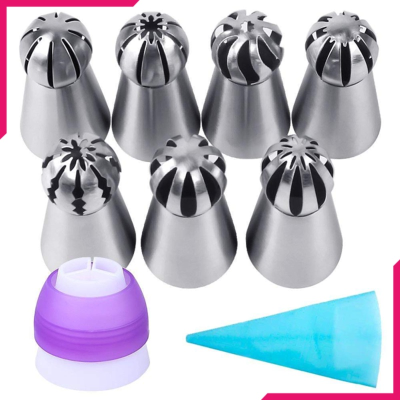 Stainless Steel Spherical Mouth Icing Tip Set