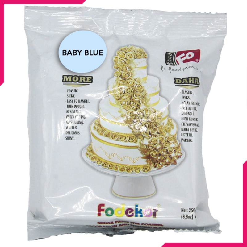 Baby Blue Fondant Sugar Paste 250g