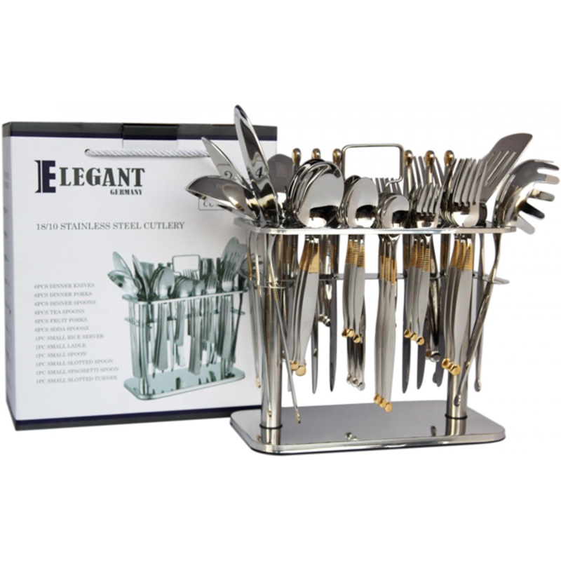 Elegant Cutlery Set 42Pcs - BsDot Golden