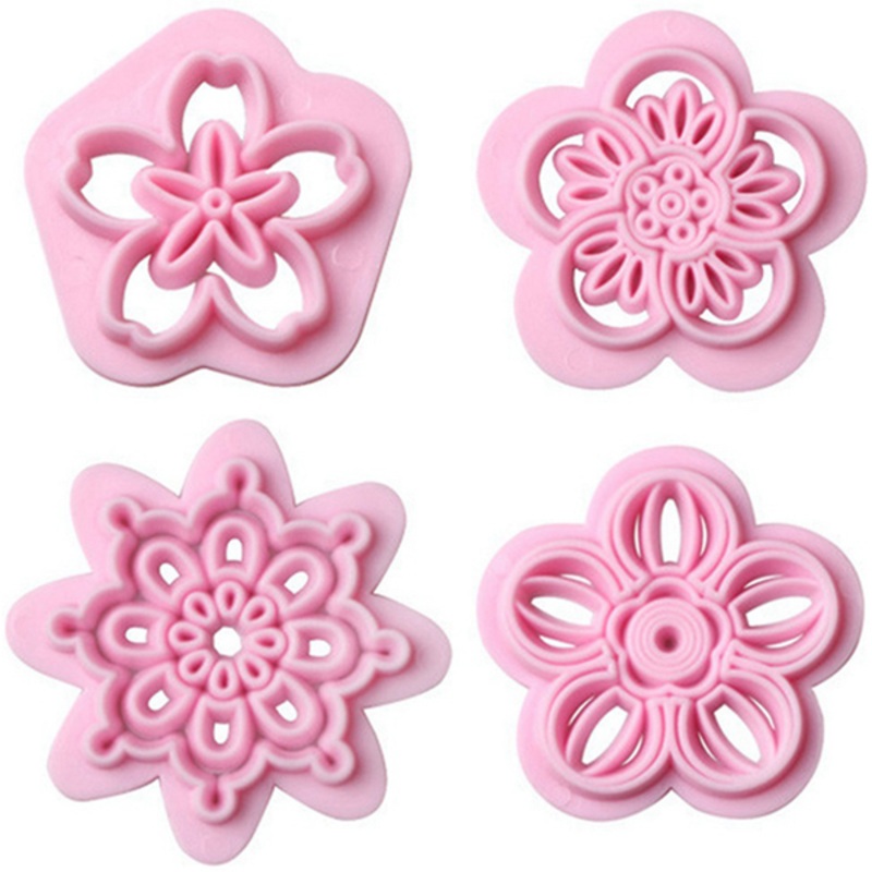 Flower Fondant Stamp 4pcs