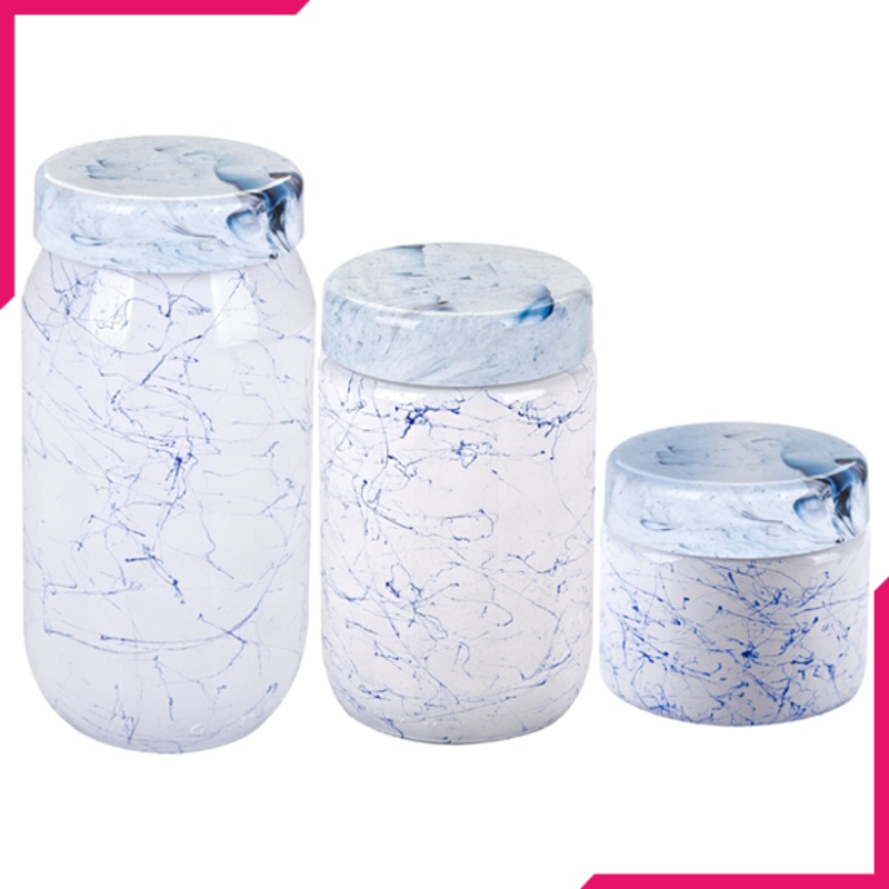Sarina 3Pcs Marble Jar Set