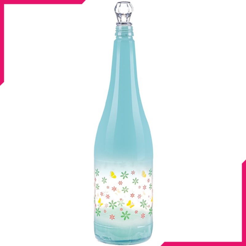 Sarina Opaque Designed Half Clear Long Nick Water Bottle