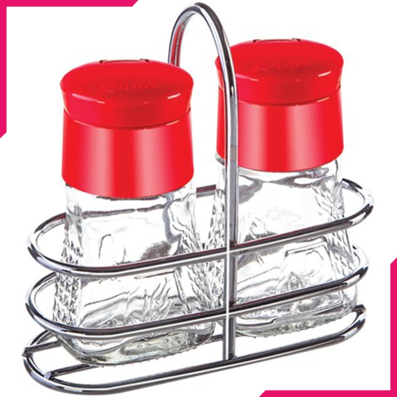 Sarina Tulip Metal Salt & Pepper Shaker Table Set 2Pcs