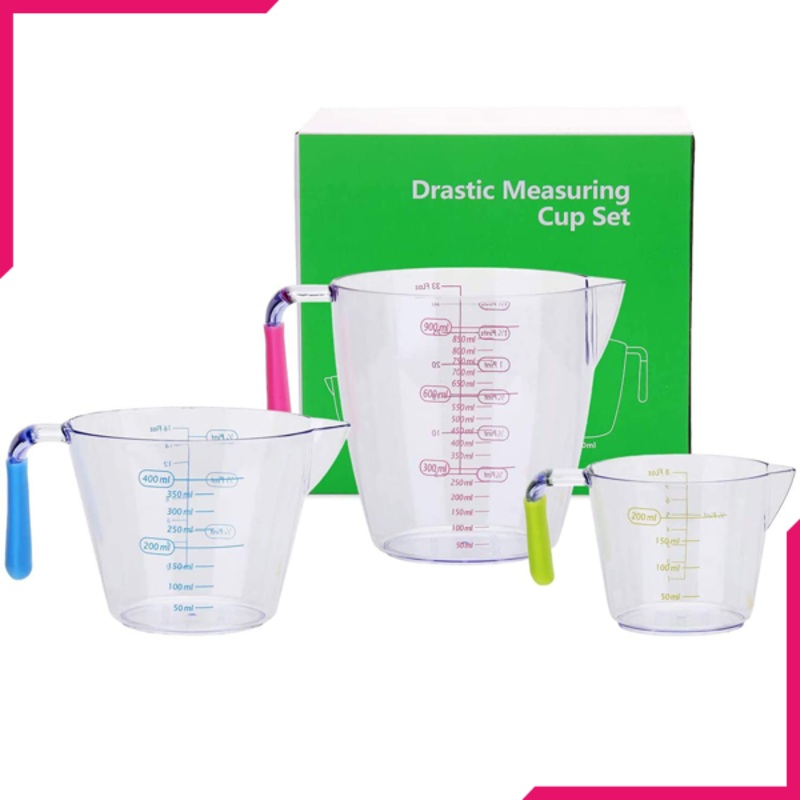 3pcs Plastic Measuring Cup