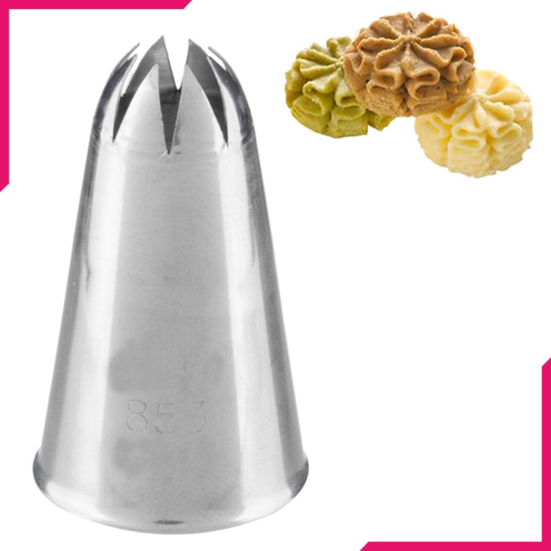853 Closed Star Stainless Steel Icing Nozzle