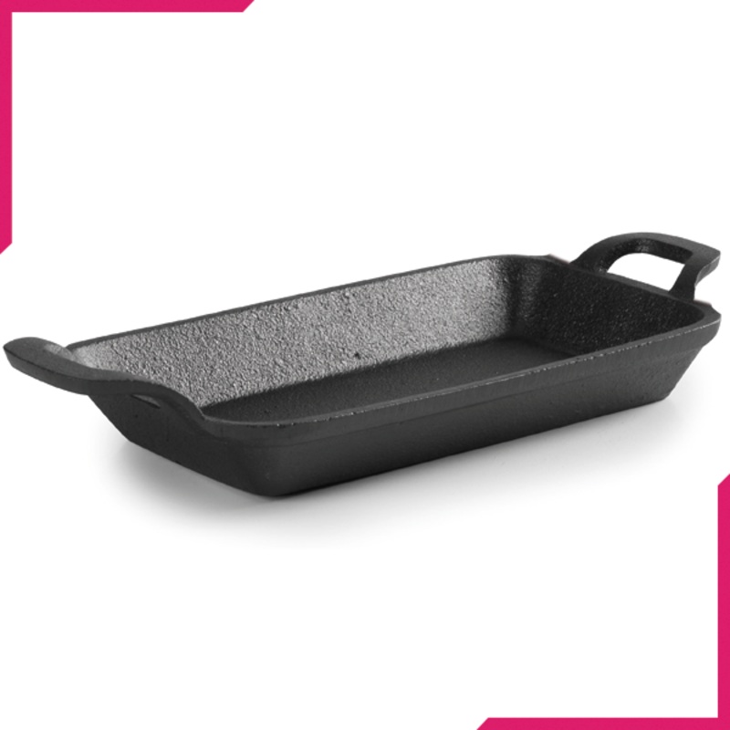 Cast Iron Rectangular Dish - 8 Inch