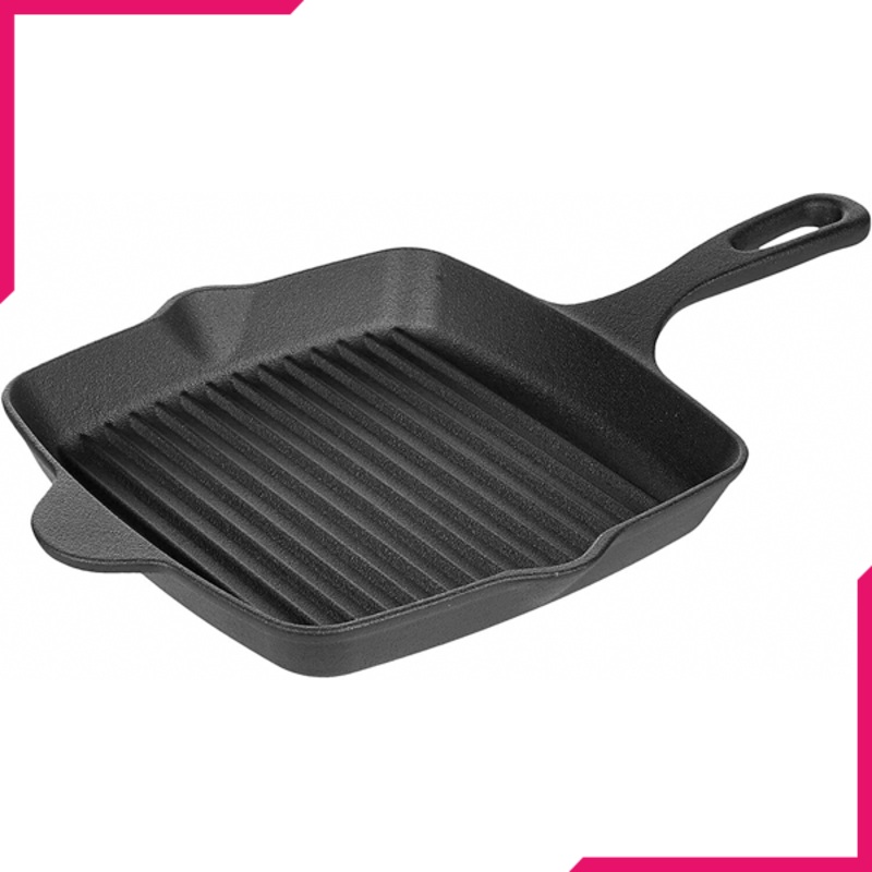 Cast Iron Square Griddle Pan -22Cm