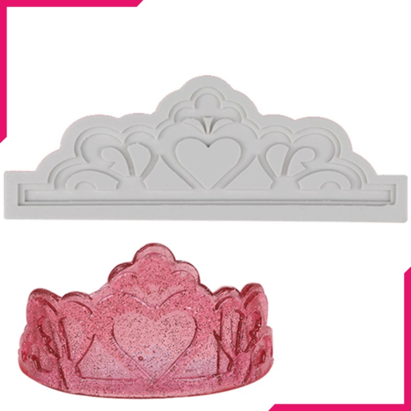 Crown With Hearts Silicone Mold