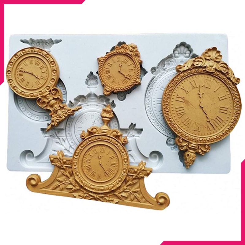 European Retro Clock Silicone Mold