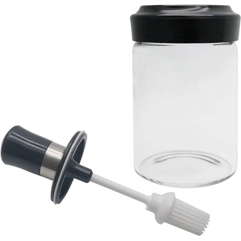 Glass Oil Bottle with Silicone Brush