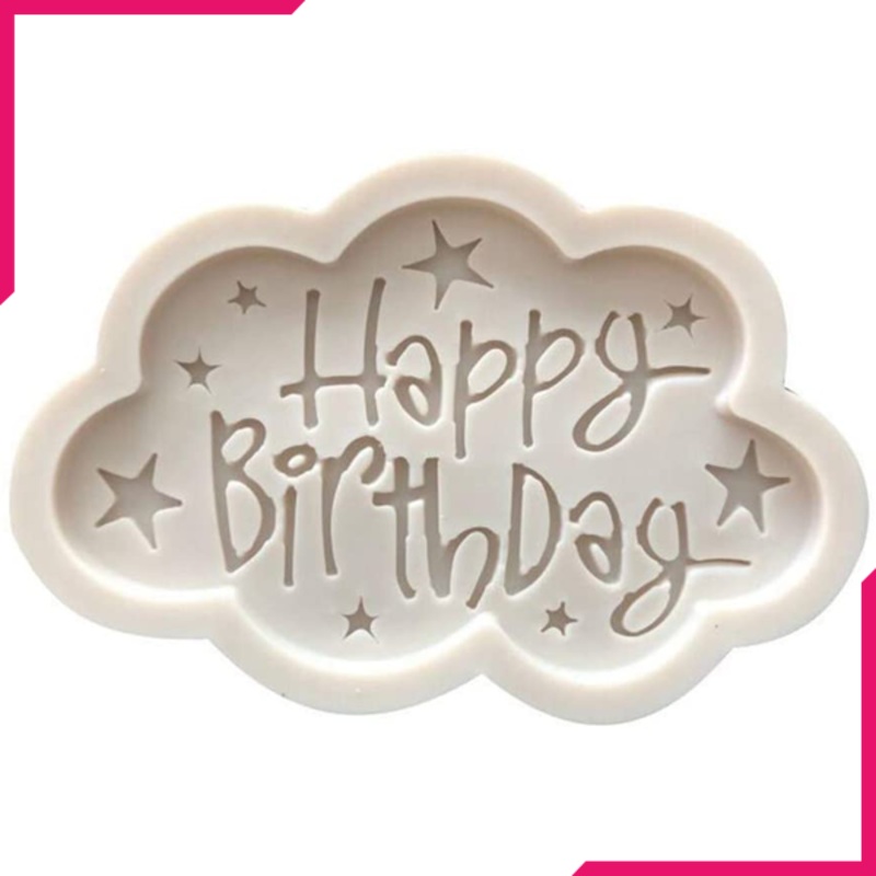 Happy Birthday Stars Silicone Mold