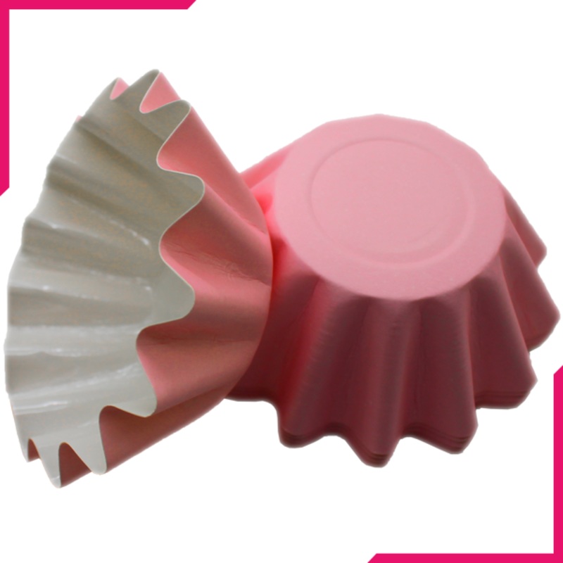 Hard Paper Cupcake Liners Baby Pink 50pcs