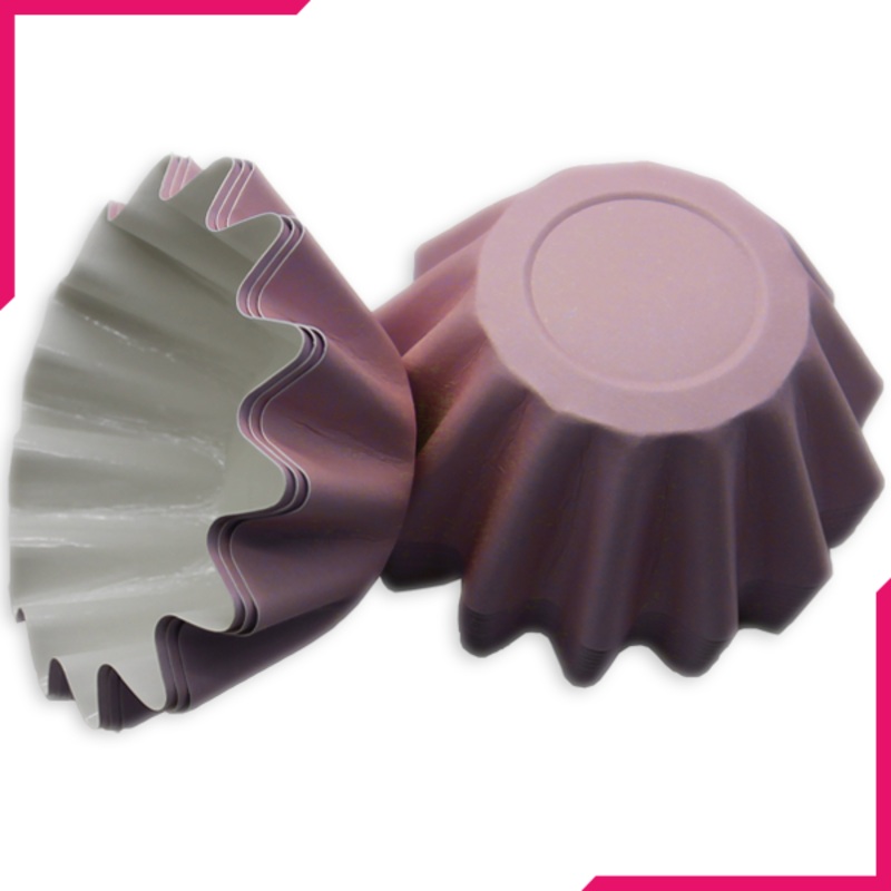 Hard Paper Cupcake Liners Light Purple 50pcs