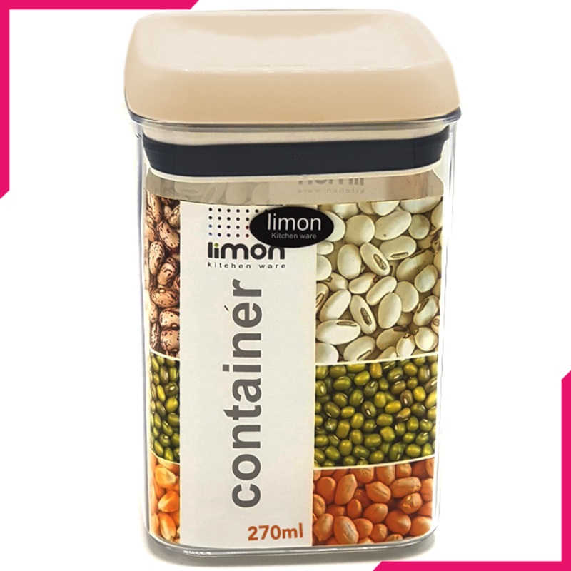 Limon Acrylic Airtight Jar Without Lock 270ml