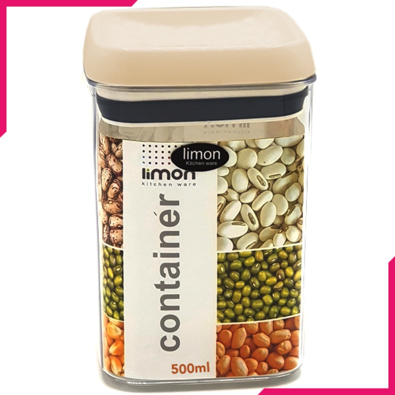 Limon Acrylic Airtight Jar Without Lock 500ml