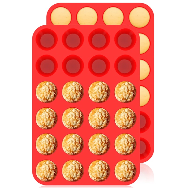 Mini Muffin Silicone Tray 24 Cavity
