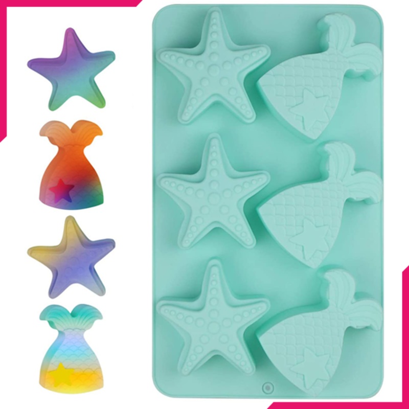 Oceans Series Fishtail Starfish Silicone Mold