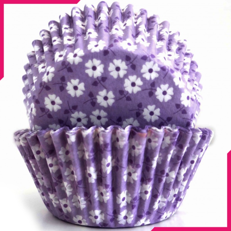 Purple Blossom Cupcake Liners