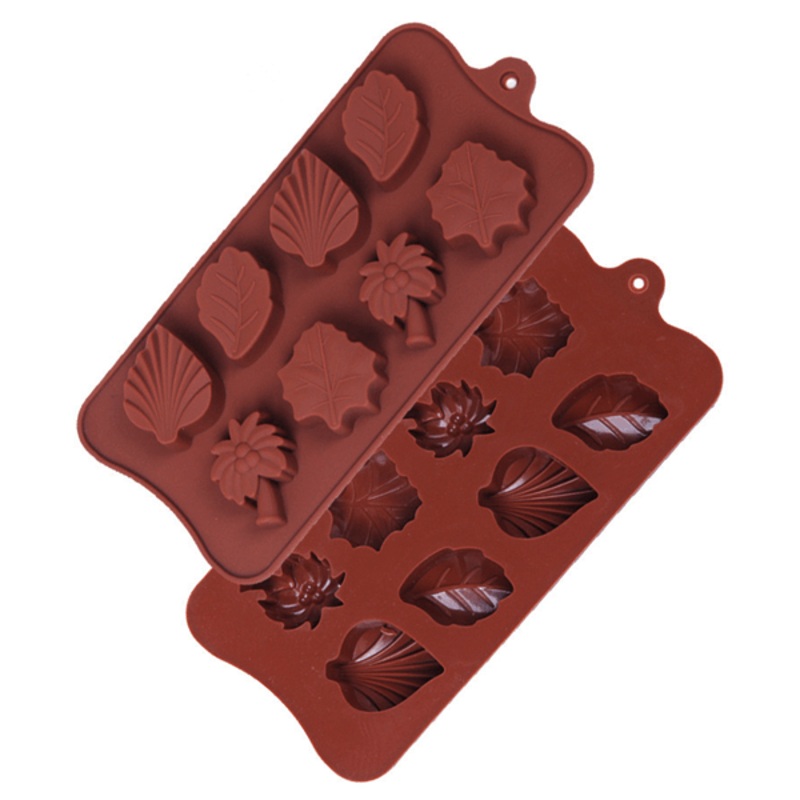 Silicone Chocolate Mold Palm Tree and Leaves