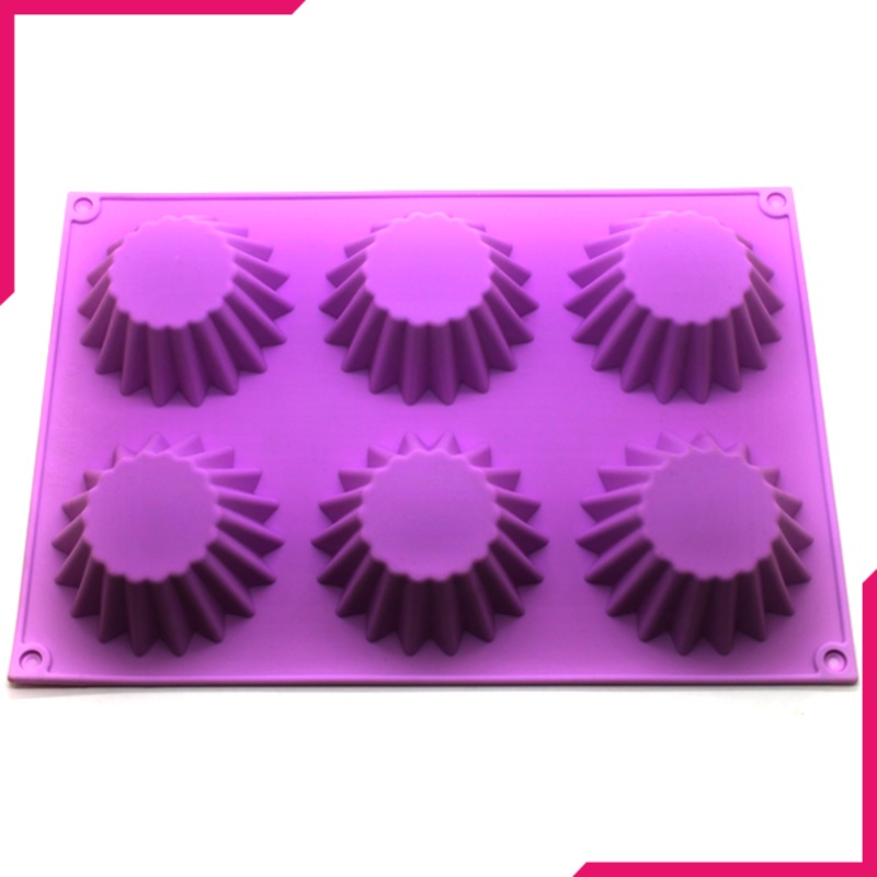 Silicone Jelly Shape Cupcake Mold 6 Cavity