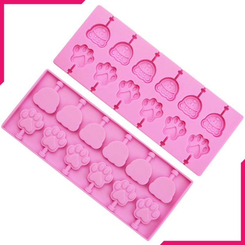 Silicone Lollipop Mold Bear & Cat Claw