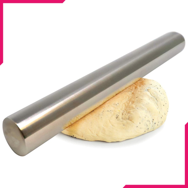 Stainless Steel Rolling Pin Heavy - 12 Inches