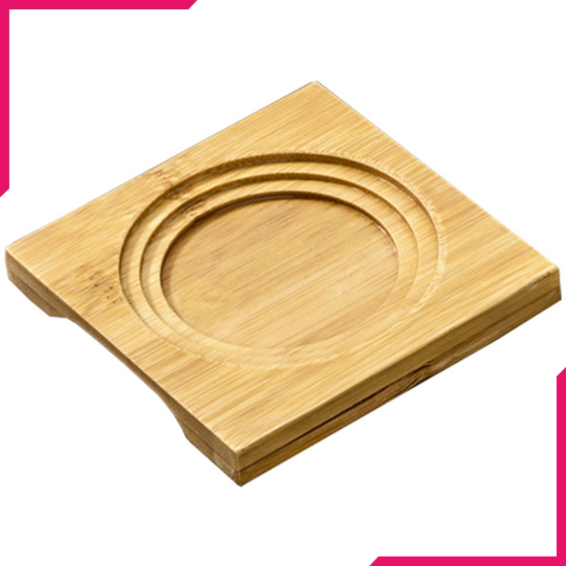 Wilmax Bamboo Tray 4" X 4"