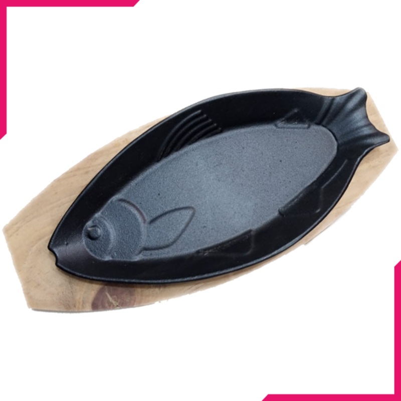 Cast Iron Fish Shaped Baking Dish Pan