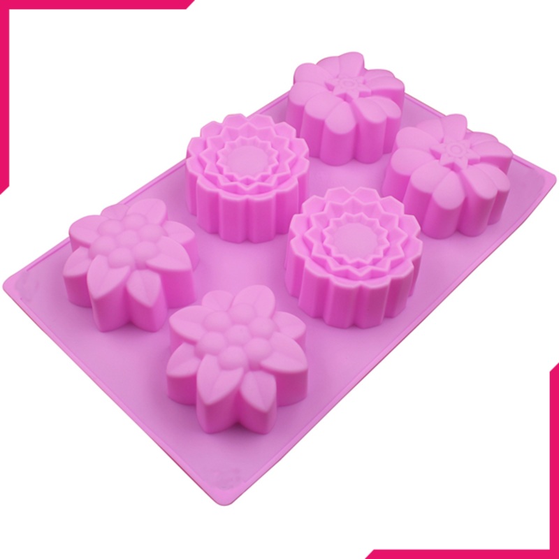 Silicone Mold Flowers 6 Cavity