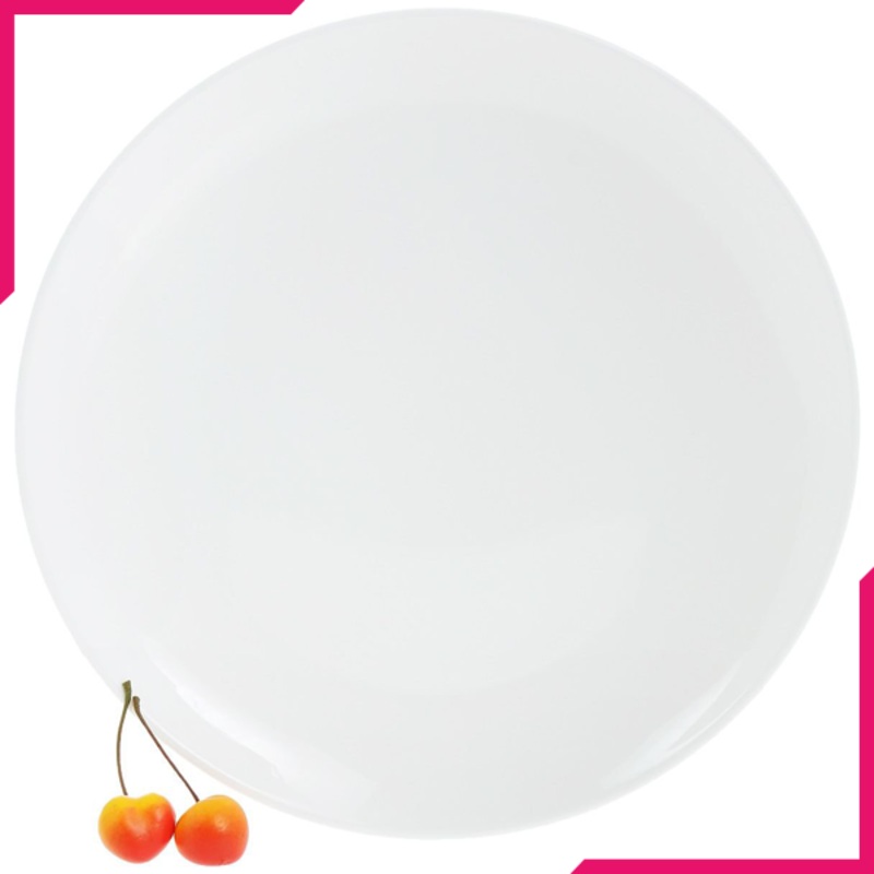 Wilmax Fine Porcelain Rolled Rim Round Platter 12"