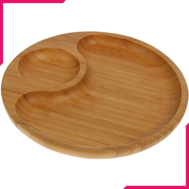 Wilmax Natural Bamboo 2 Section Platter 14"