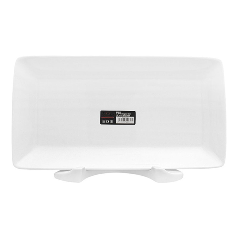 Brilliant Rectangular Plate, 11.75 Inches 18c