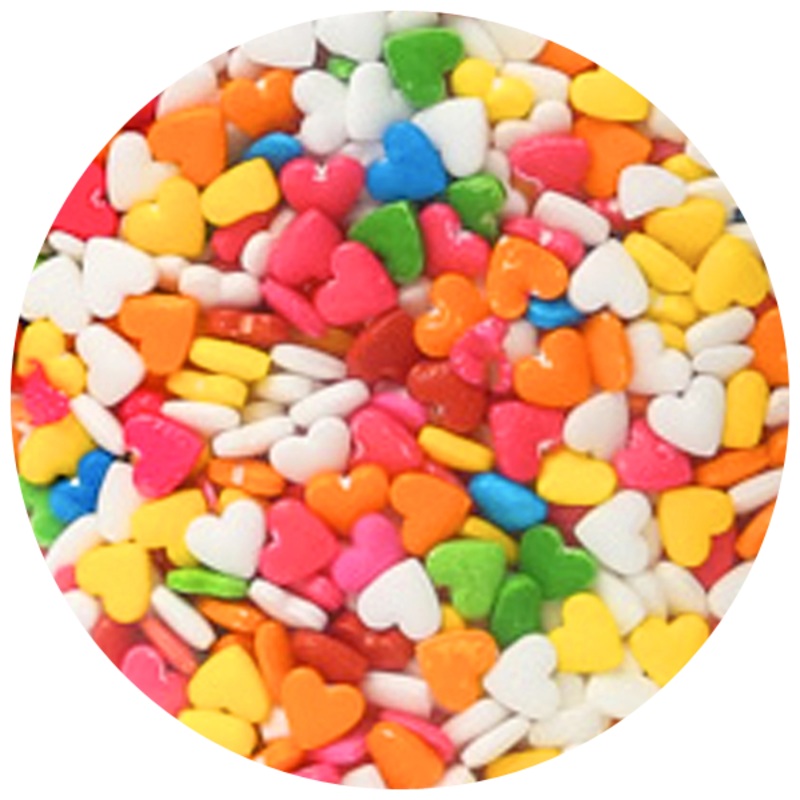 Edible Candy Sprinkles Heart Shaped