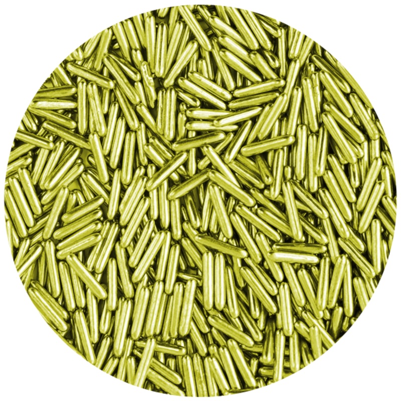 Edible Sugar Gold Metallic Rods