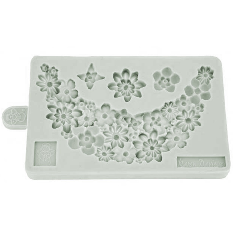 Flower Garland Border Silicone Mold