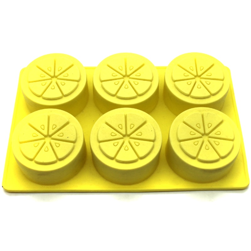 Silicone Ice Mold Lemon Shaped 6 Cavity