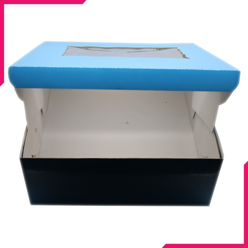 Blue Cake Box 10x10x4 Inches