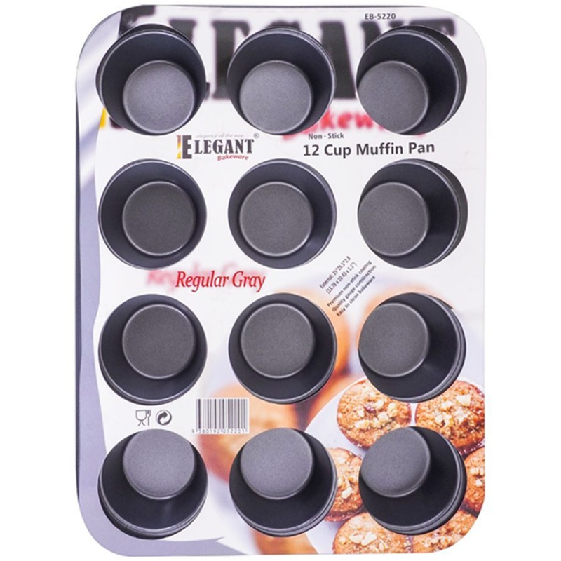 Elegant Non-Stick 12 Cavity Muffin Pan