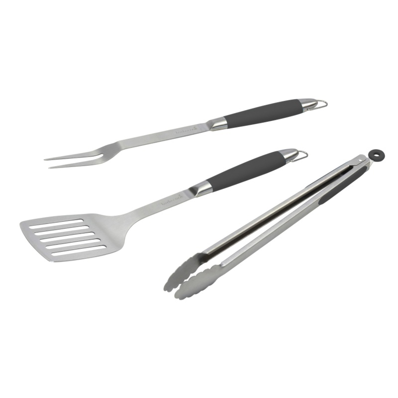 Black Pepper BBQ set with fork, tongs and turner