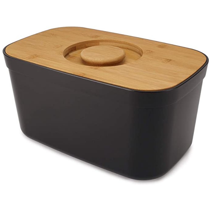 Joseph Joseph Bread Bin with Cutting Board Black