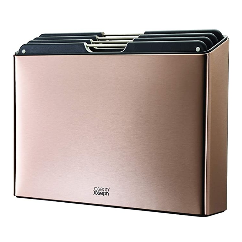 Joseph Joseph Folio Chopping Board Steel Rose Gold