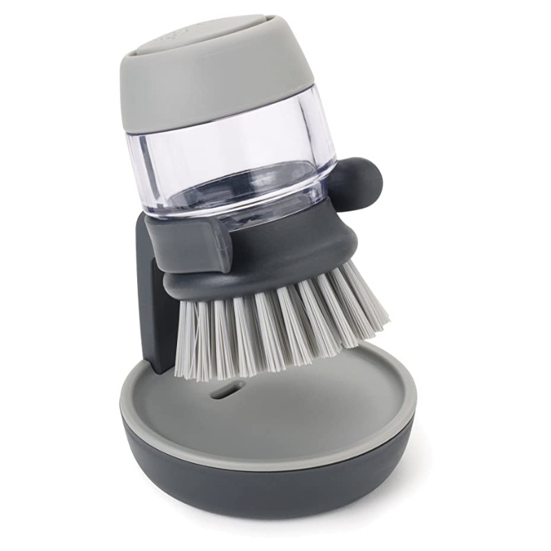 Joseph Joseph Soap Dispenser Brush + Stand Grey