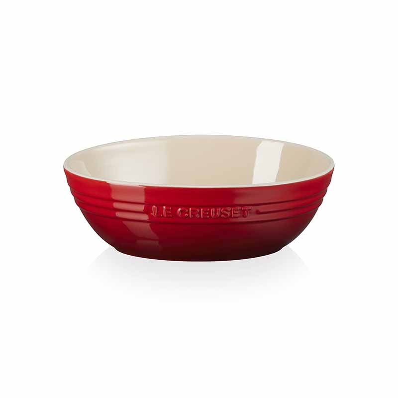 Le Creuset Pasta / Salad Serving Bowl Oval 29cm Cerise
