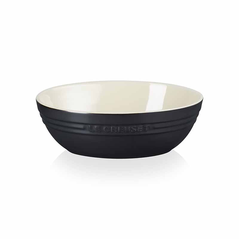 Le Creuset Pasta / Salad Serving Bowl Oval 29cm Satin Black